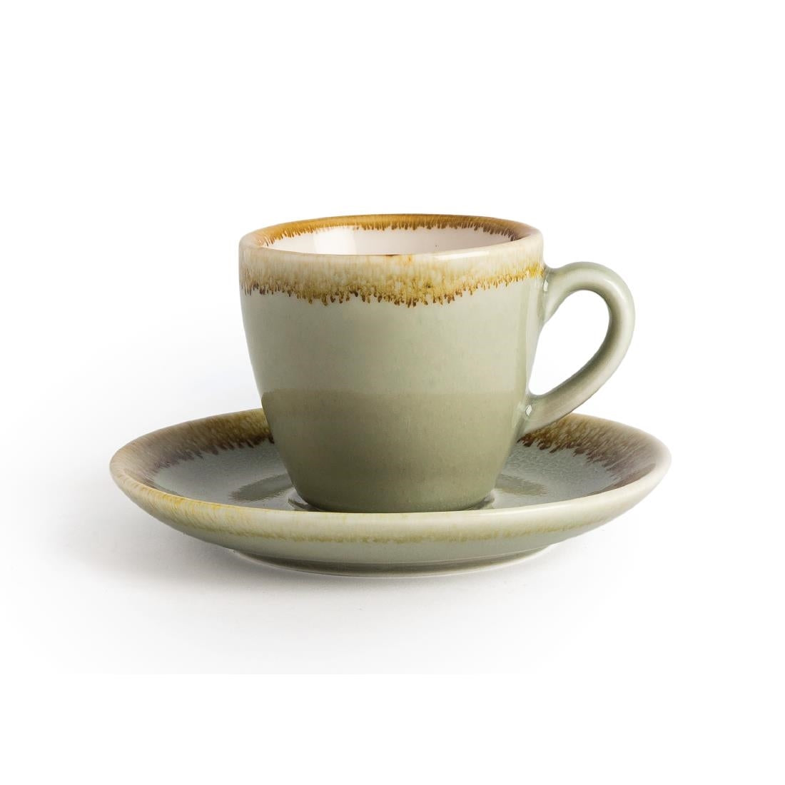 Olympia Kiln Espresso Saucers Moss 115mm (6 Pack)