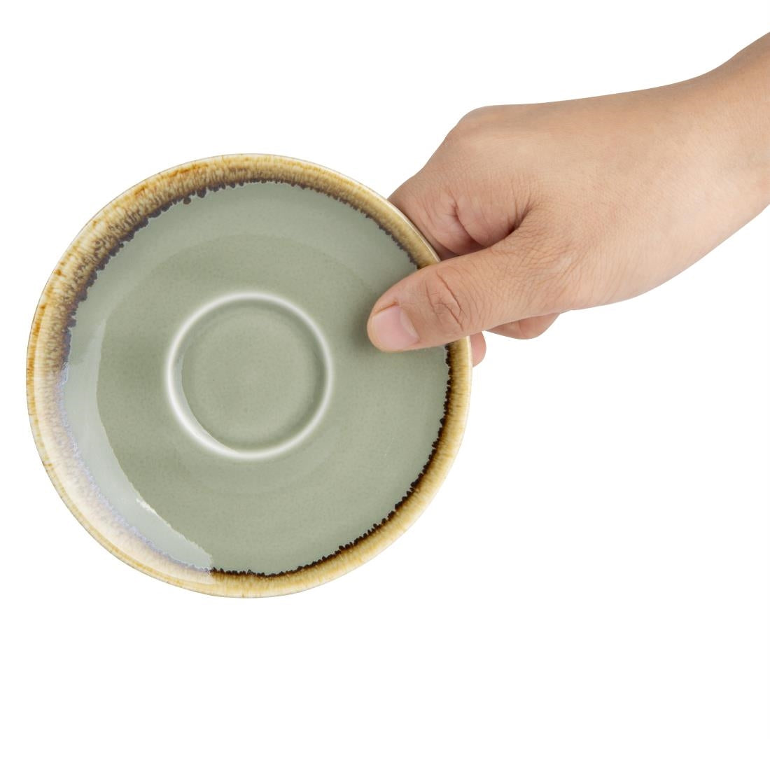 Olympia Kiln Espresso Saucers Moss 115mm (6 Pack)