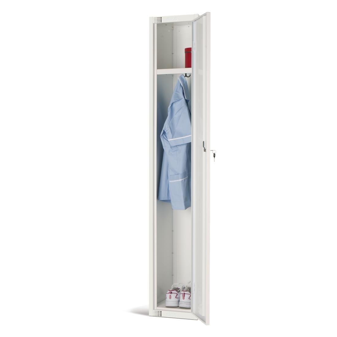 Elite Single Door Manual Combination Locker Locker White