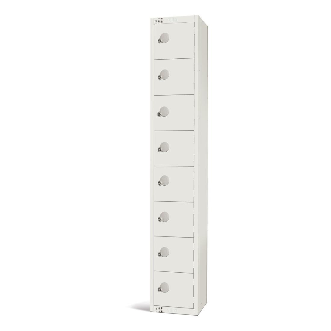 Elite Eight Door Manual Combination Locker Locker White