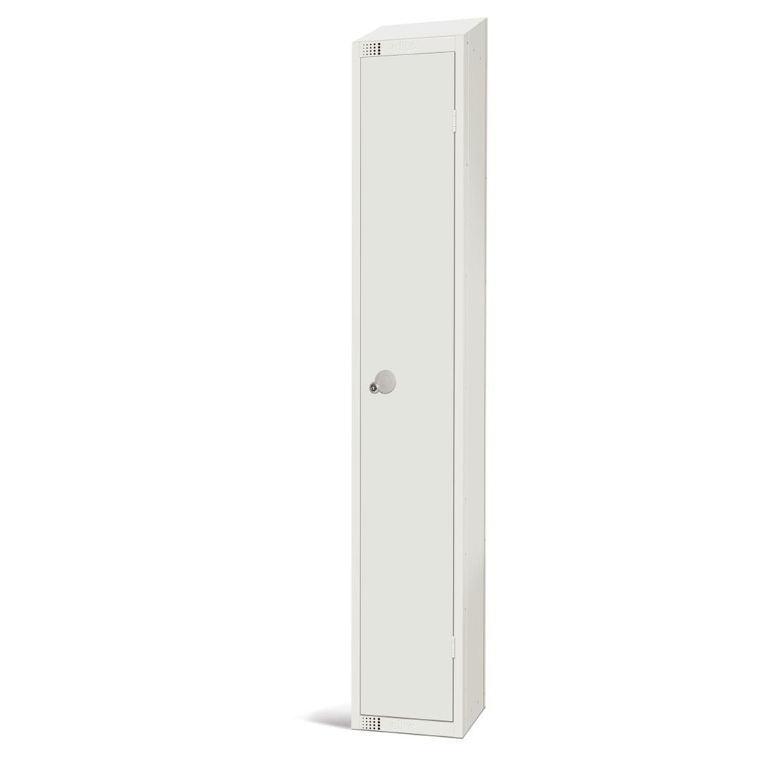 Elite Single Door Manual Combination Locker Locker White with Sloping Top