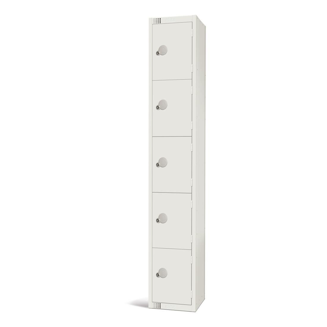 Elite Five Door Electronic Combination Locker White