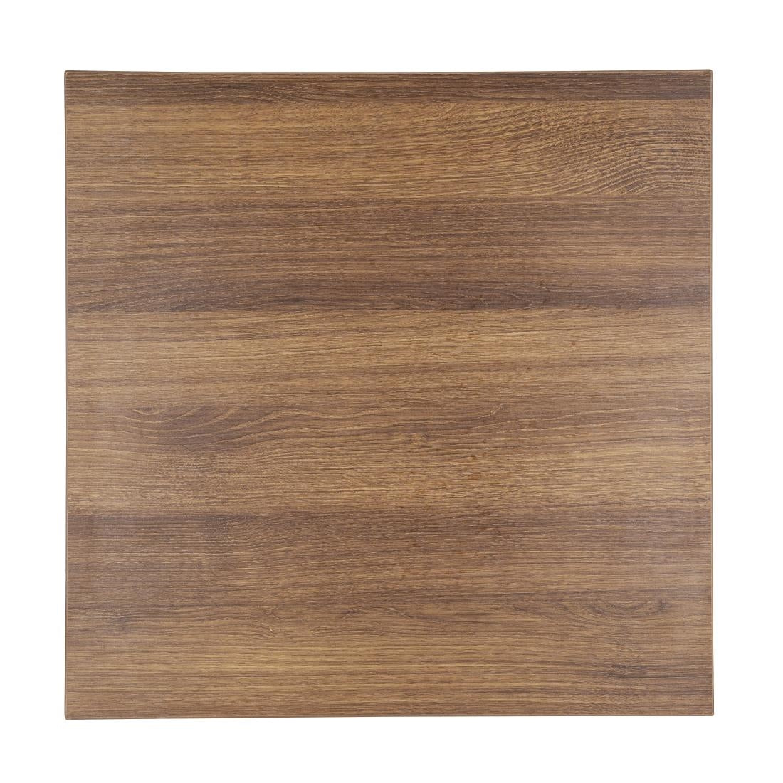 Bolero Pre-drilled Square Tabletop Rustic Oak 700mm