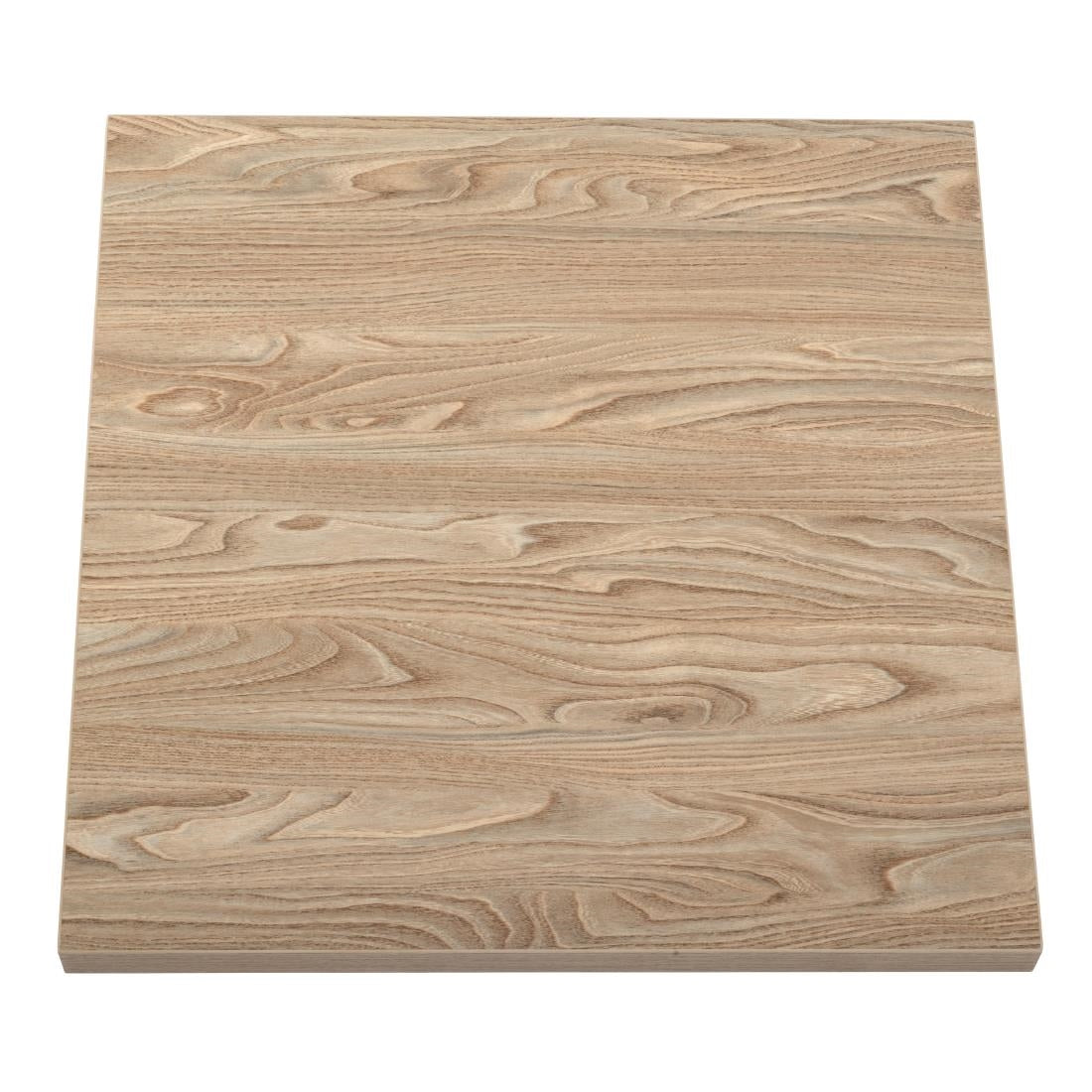 Bolero Pre-drilled Square Tabletop Antique Natural 600mm