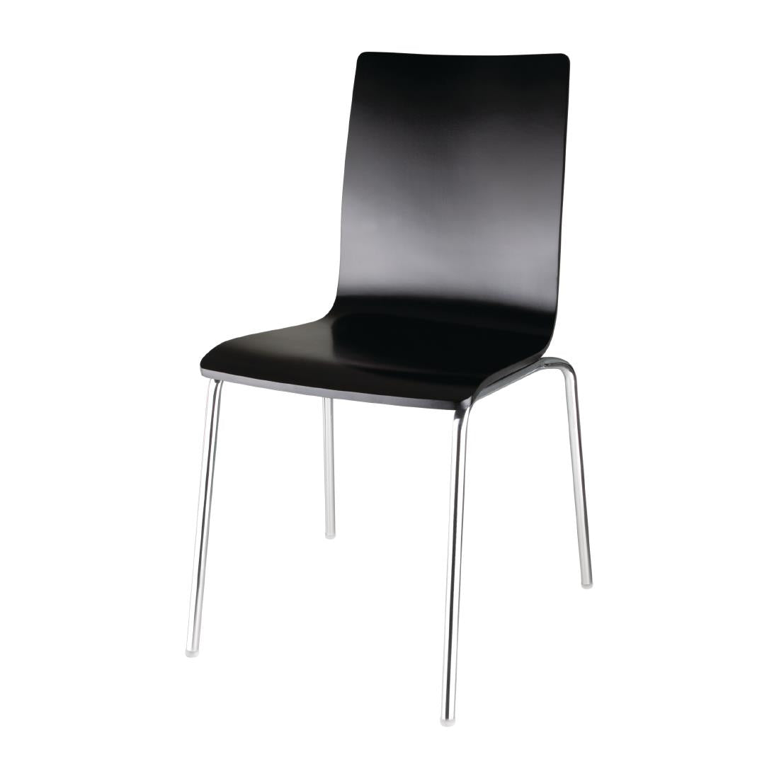 Bolero Black Square Back Side Chair (4 Pack)