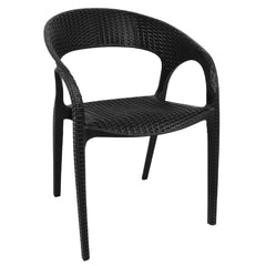 Bolero PP Rattan Wraparound Armchairs (4 Pack)