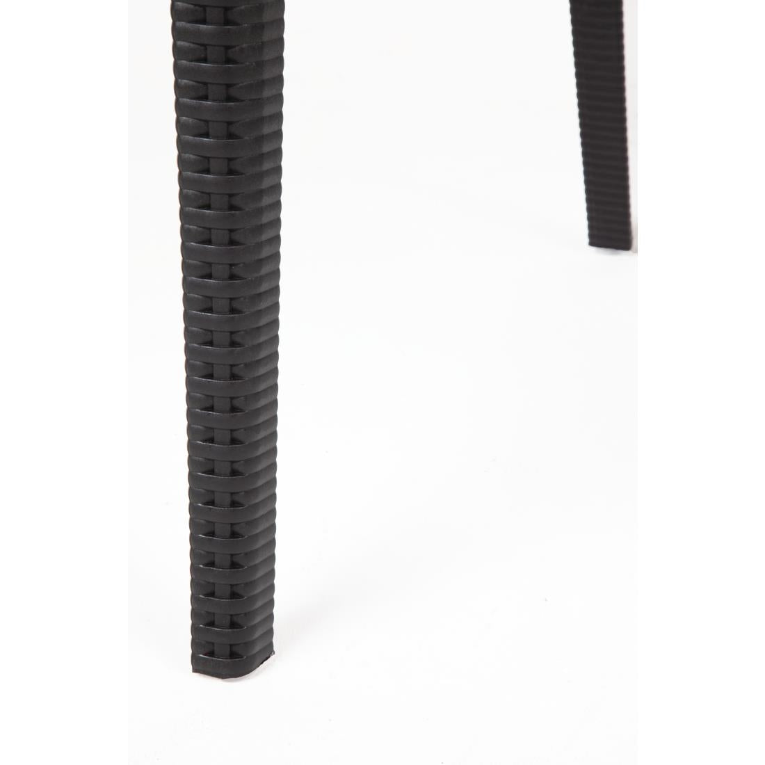 Bolero PP Rattan Wraparound Armchairs (4 Pack)