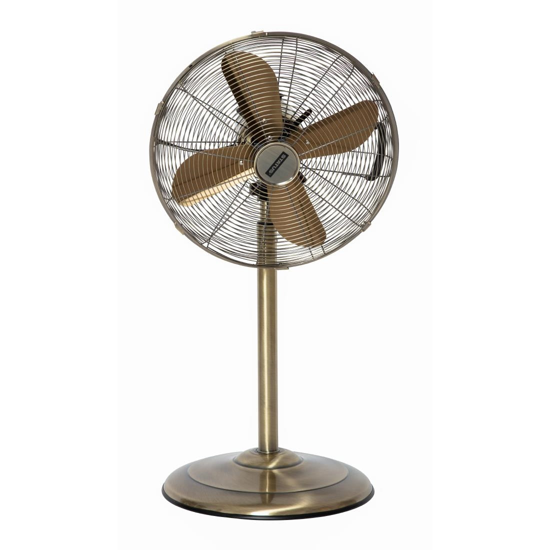 Status 16" Oscillating Antique Brass Stand Fan