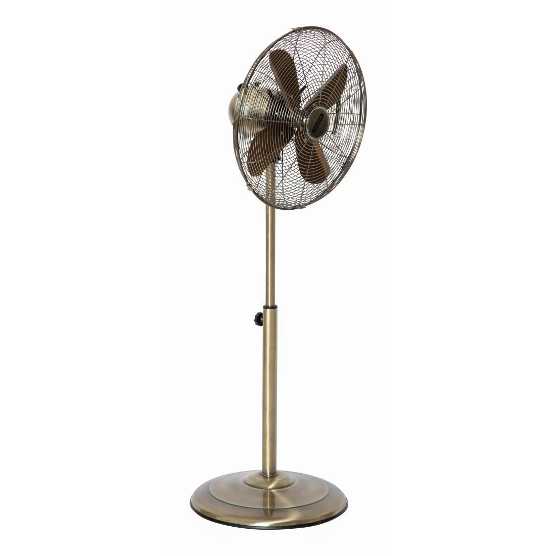 Status 16" Oscillating Antique Brass Stand Fan