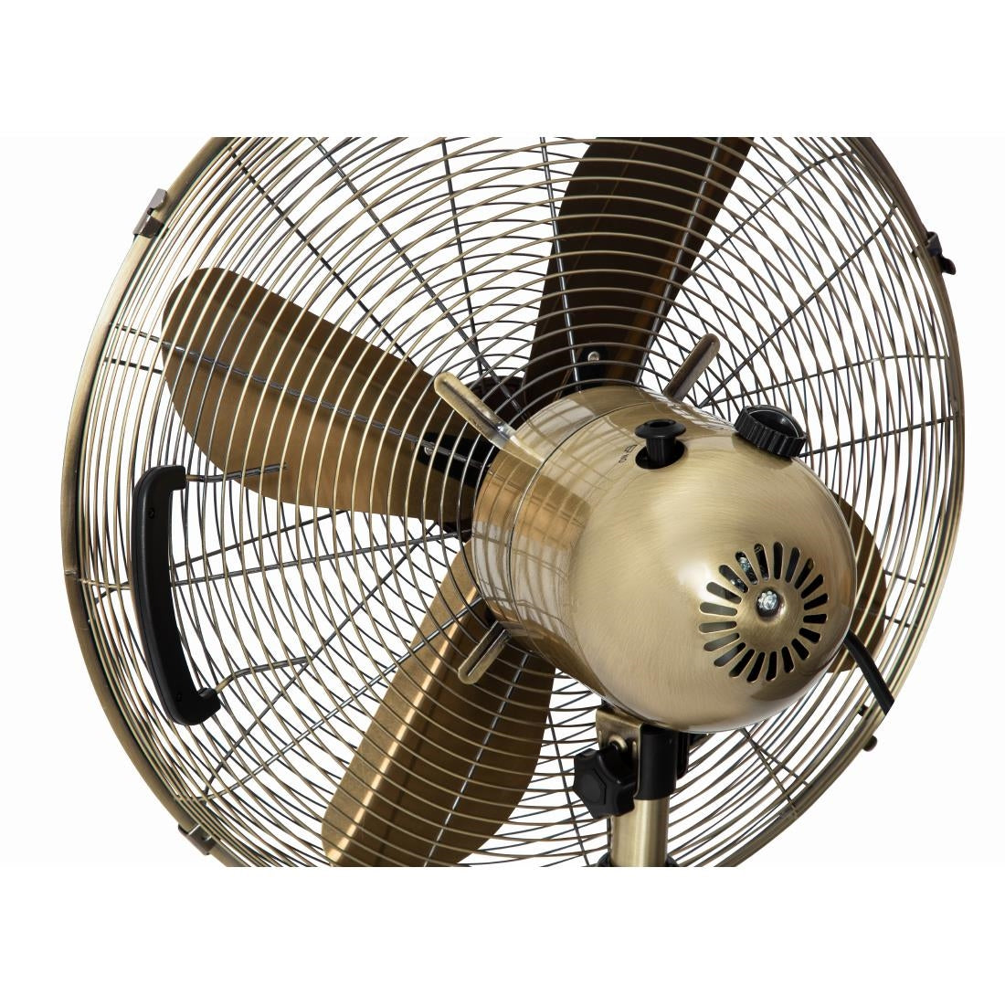 Status 16" Oscillating Antique Brass Stand Fan