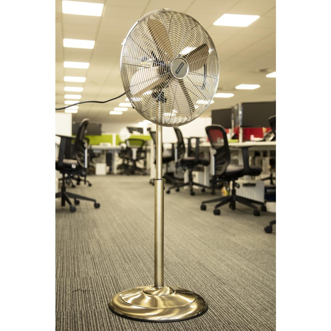 Status 16" Oscillating Antique Brass Stand Fan