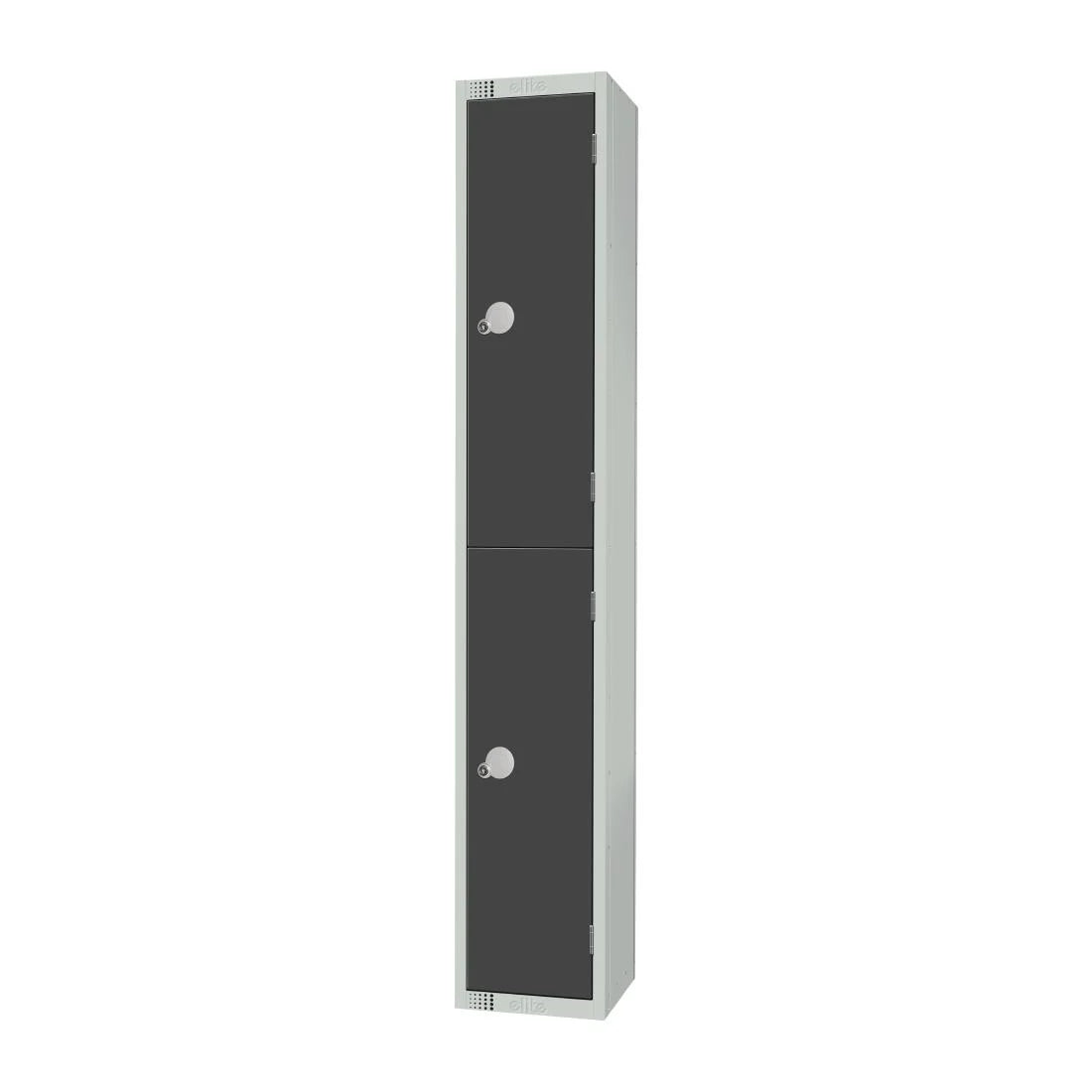 Elite Double Door Padlock Locker Graphite Grey
