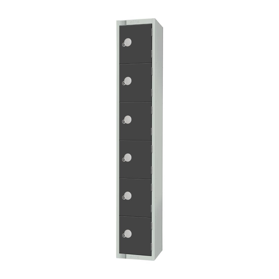 Elite Six Door Electronic Combination Locker Graphite Grey