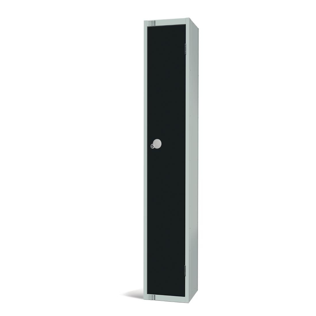 Elite Single Door Coin Return Locker Black