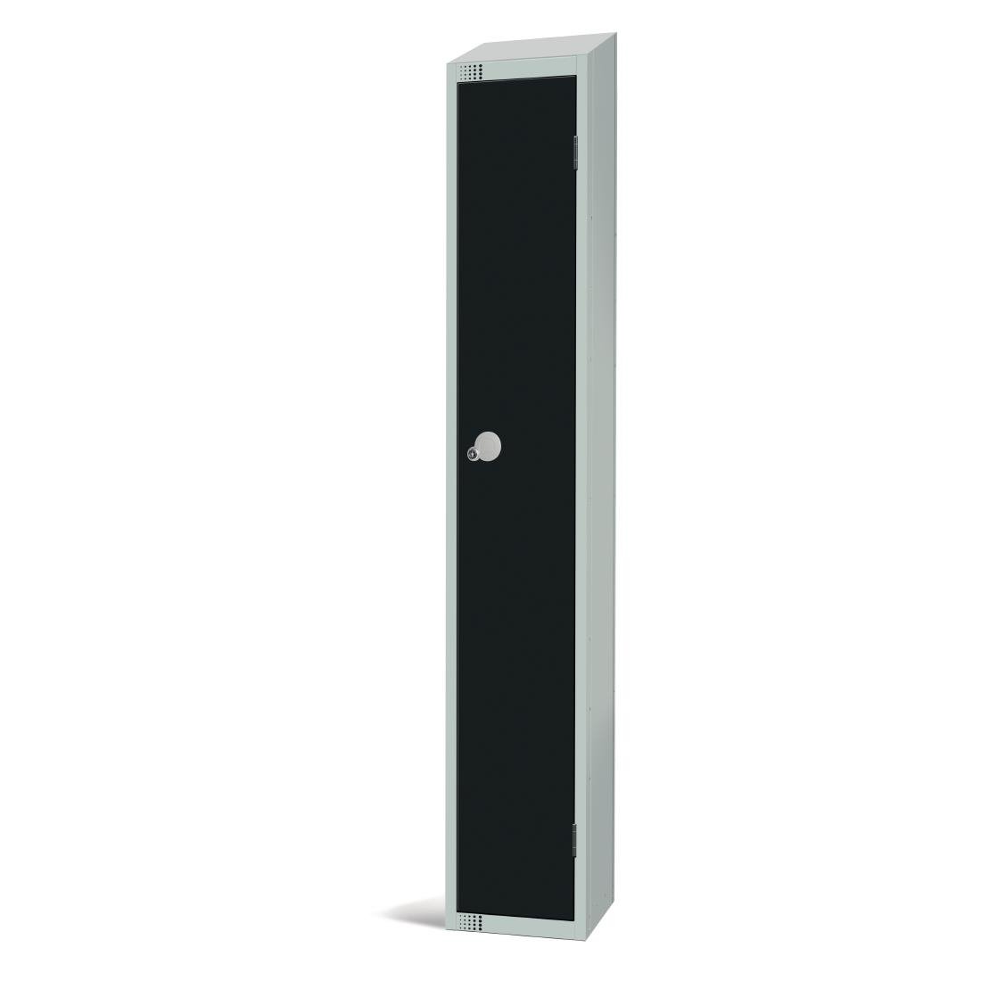 Elite Single Door Electronic Combination Locker with Sloping Top Black
