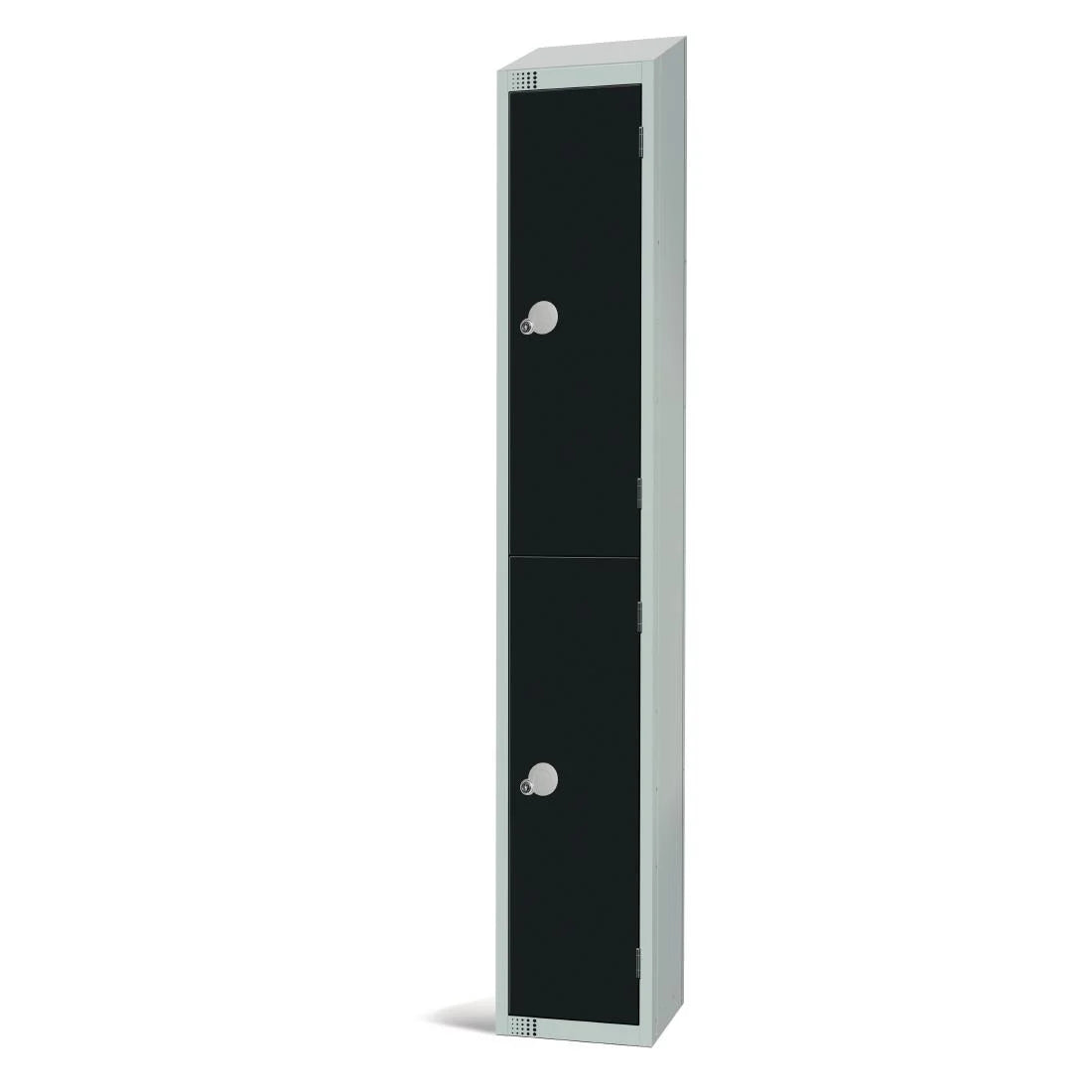 Elite Double Door Manual Combination Locker Locker Black with sloping top