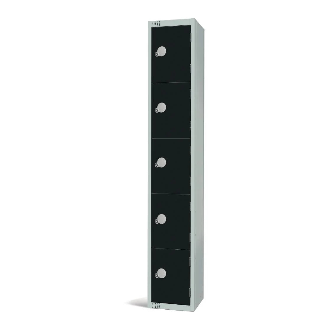 Elite Five Door Manual Combination Locker Locker Black with sloping top