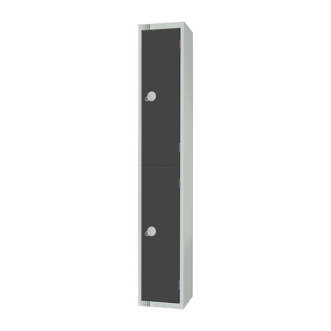 Elite Double Door Coin Return Locker Graphite Grey