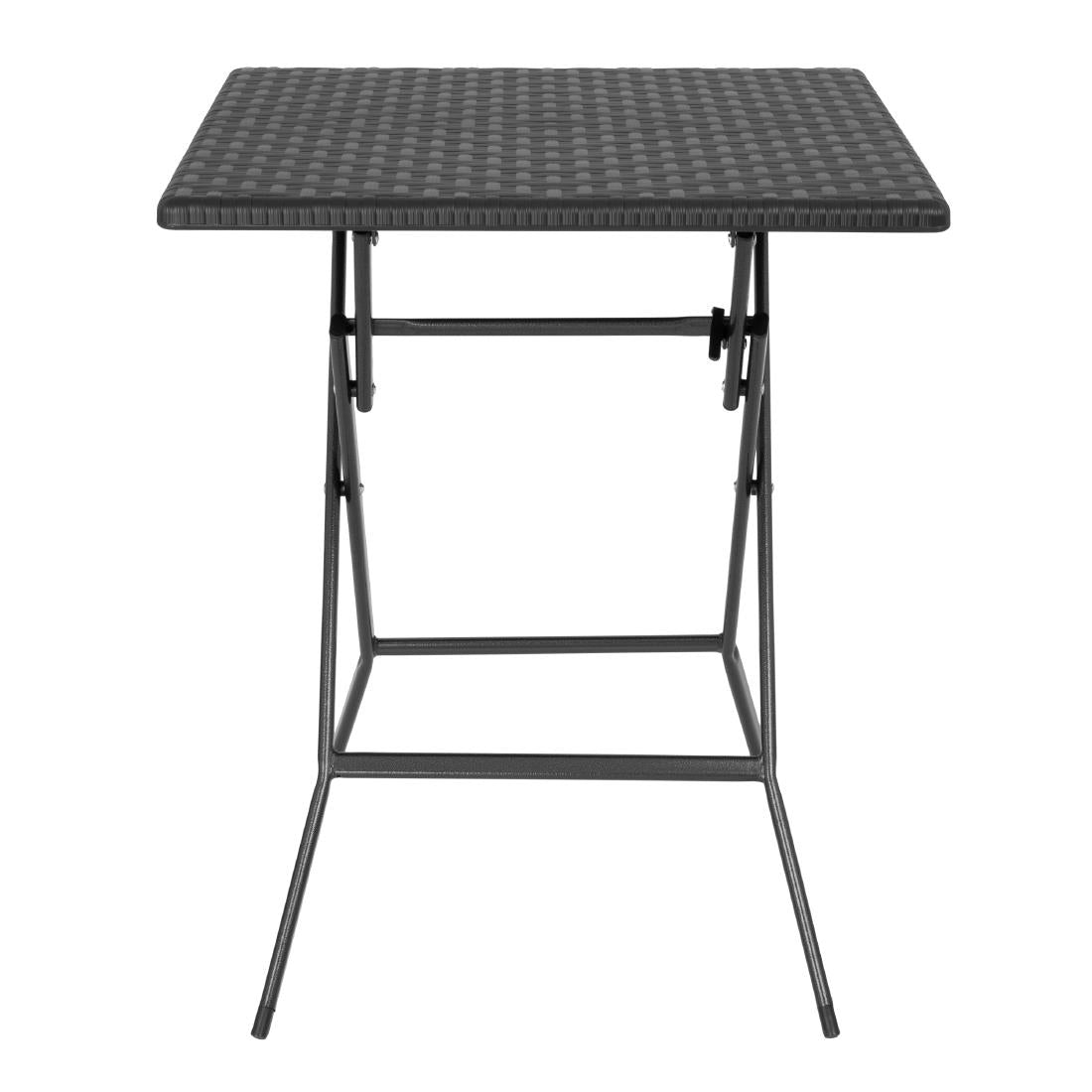 Bolero Square Folding Table Black 620mm