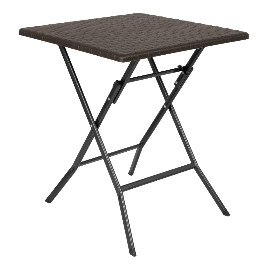 Bolero Square Folding Table Brown 620mm