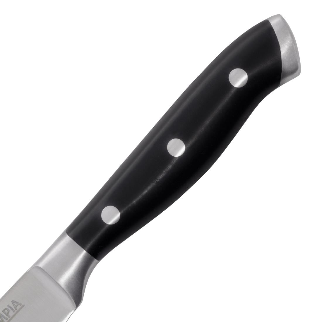 Olympia Premium Riveted Steak Knives with Black ABS Handles (6 Pack)
