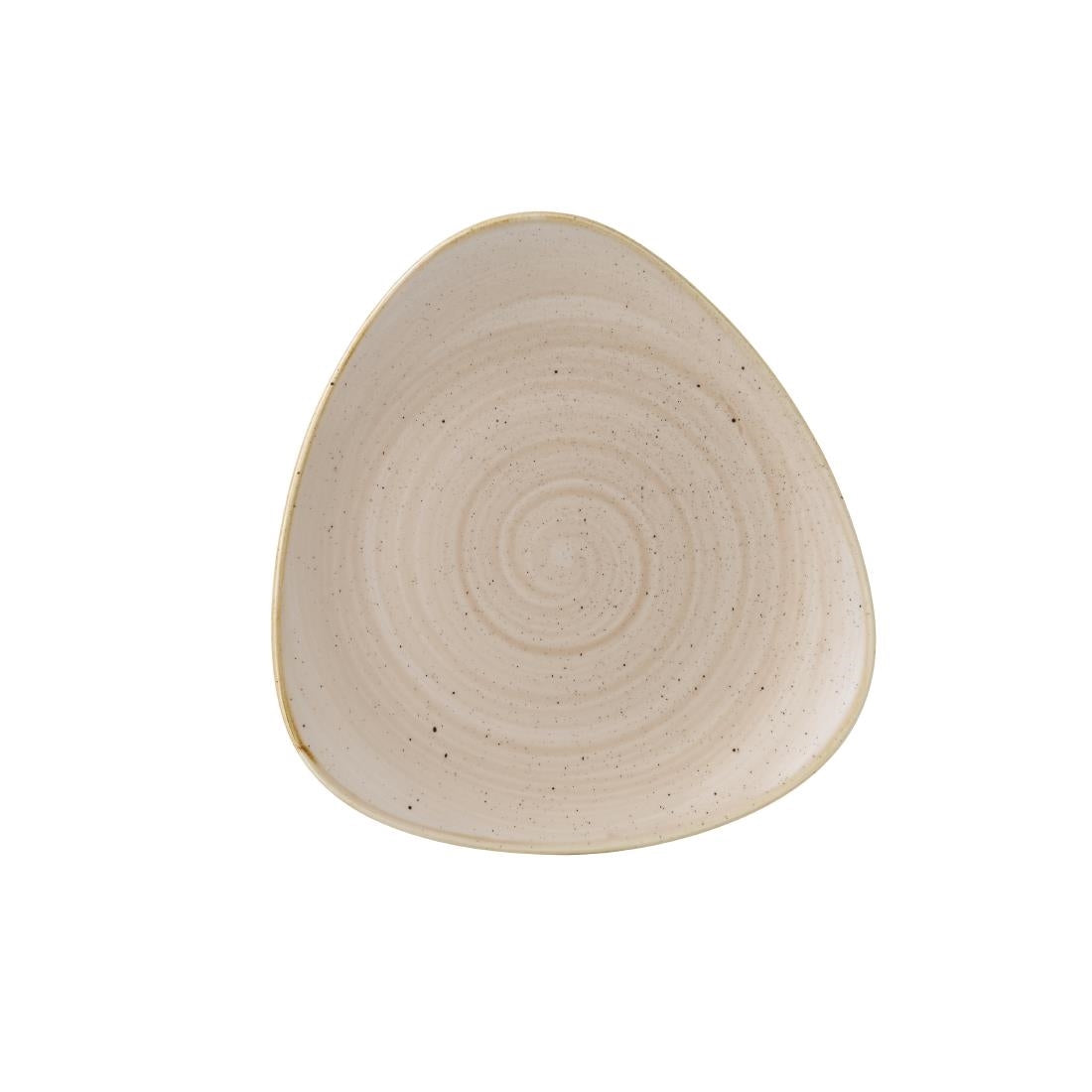 Churchill Stonecast Triangle Plates Nutmeg Cream 229mm (12 Pack)
