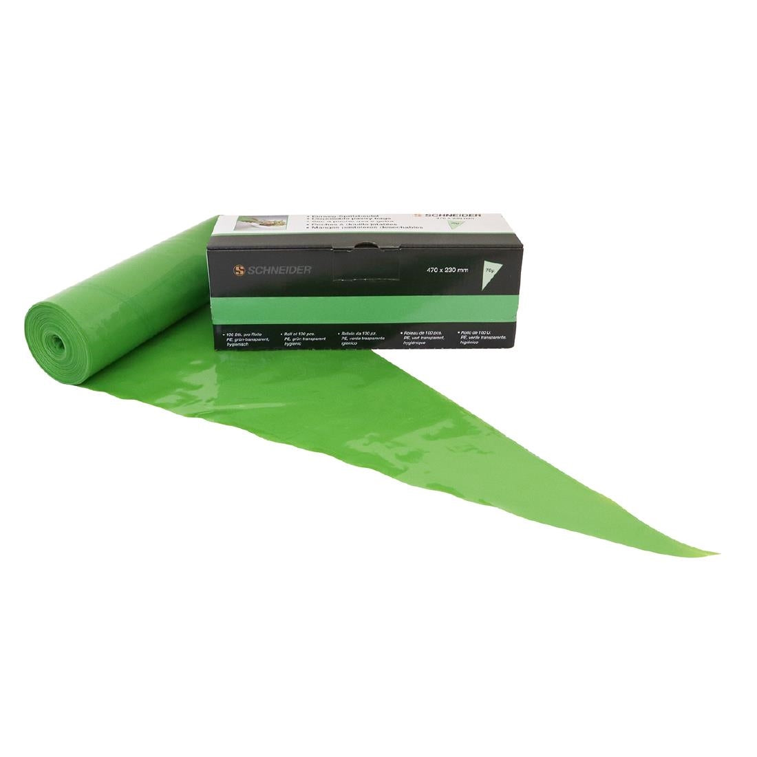 Schneider Green Disposable Piping Bags 47cm (100 Pack)
