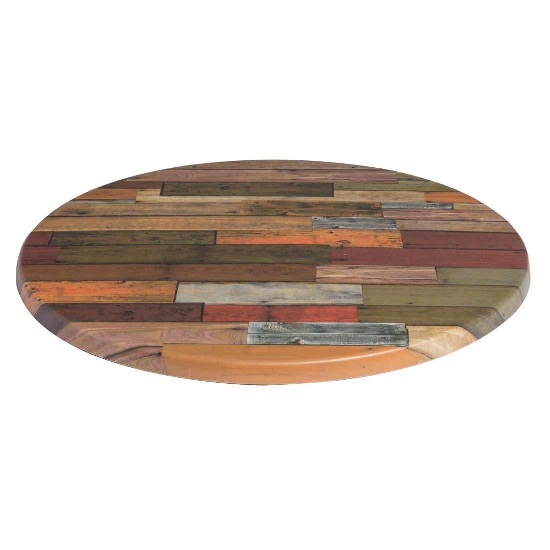 Werzalit Pre-drilled Round Table Top Blanchas Red 700mm