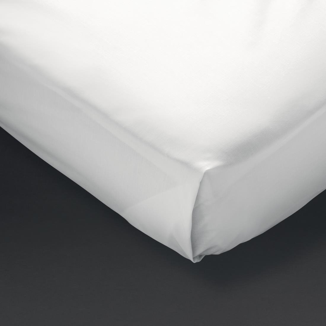 Mitre Comfort Percale Flat Sheet White King Size