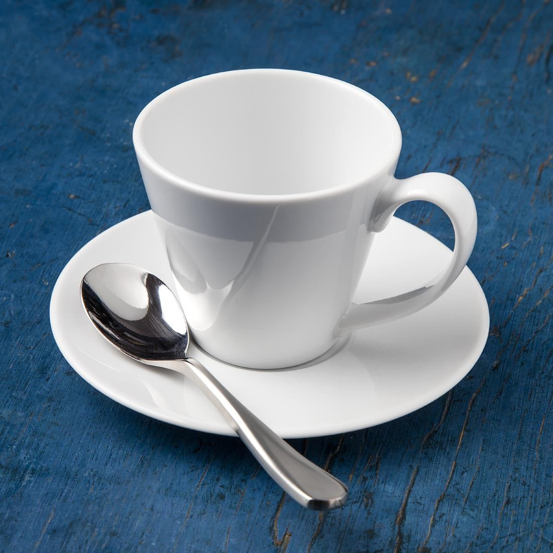 Royal Porcelain Classic White Tea Cups Saucers 145mm (12 Pack)