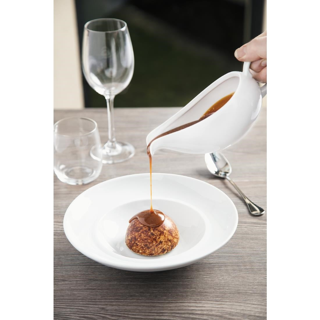 Royal Porcelain Classic White Gravy Boat 380ml (2 Pack)