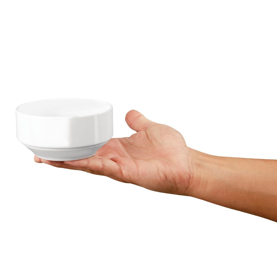 Royal Porcelain Classic White Stackable Soup Bowls 110mm (12 Pack)