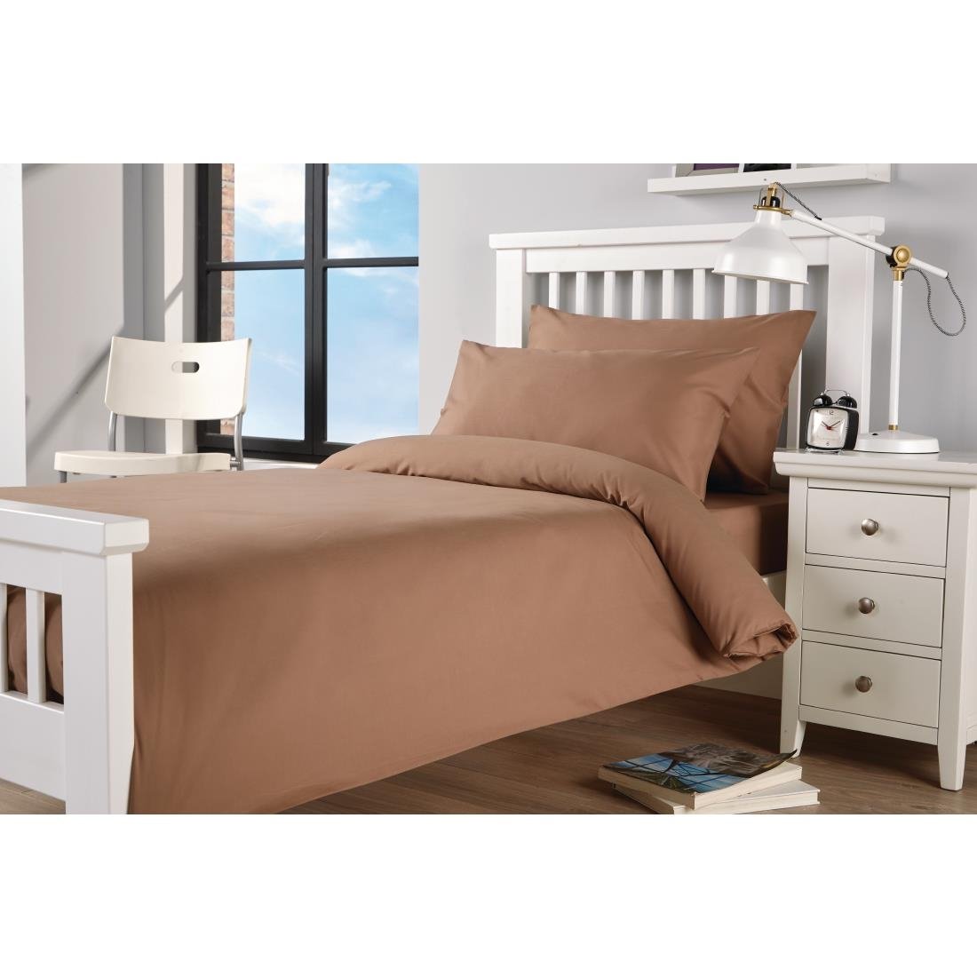 Mitre Essentials Spectrum Duvet Cover Mocha Double