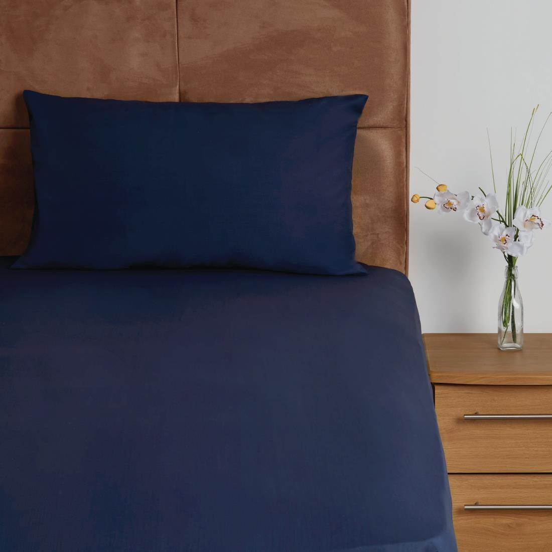 Mitre Essentials Temir Fitted Sheet Navy Single