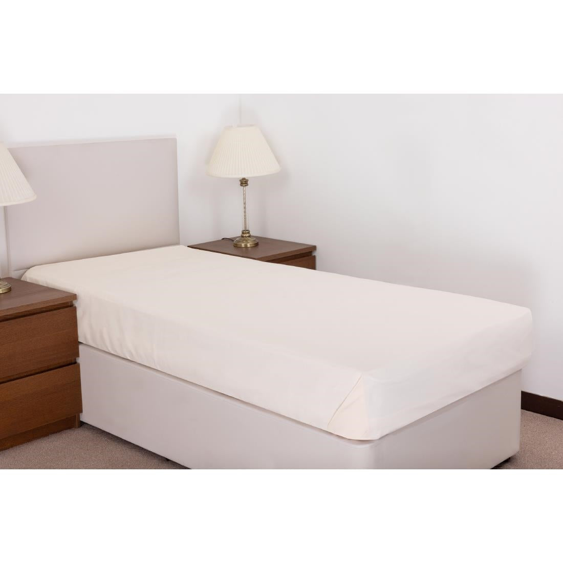 Mitre Essentials Temir Flat Sheet Oatmeal Single