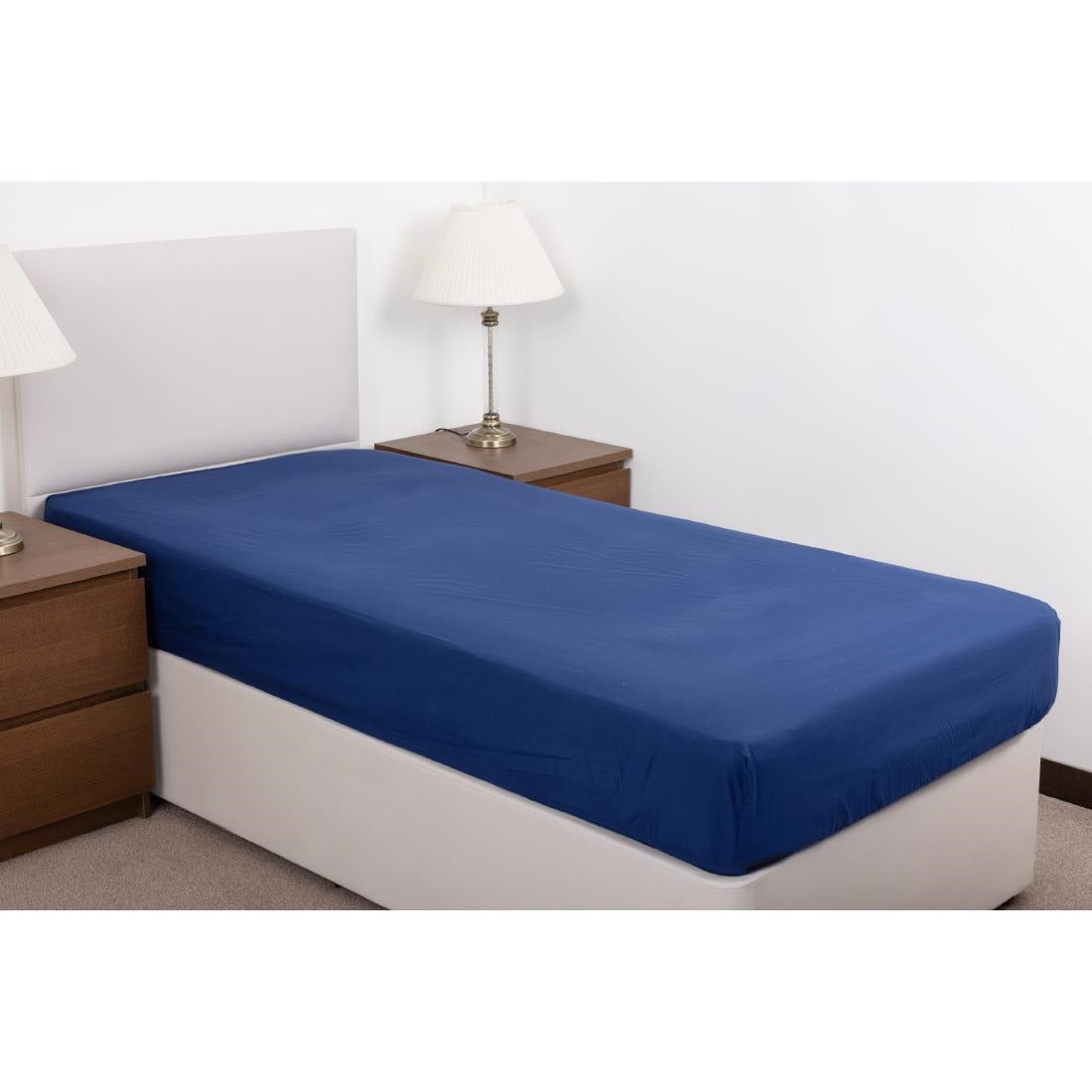 Mitre Essentials Temir Fitted Sheet Navy Single