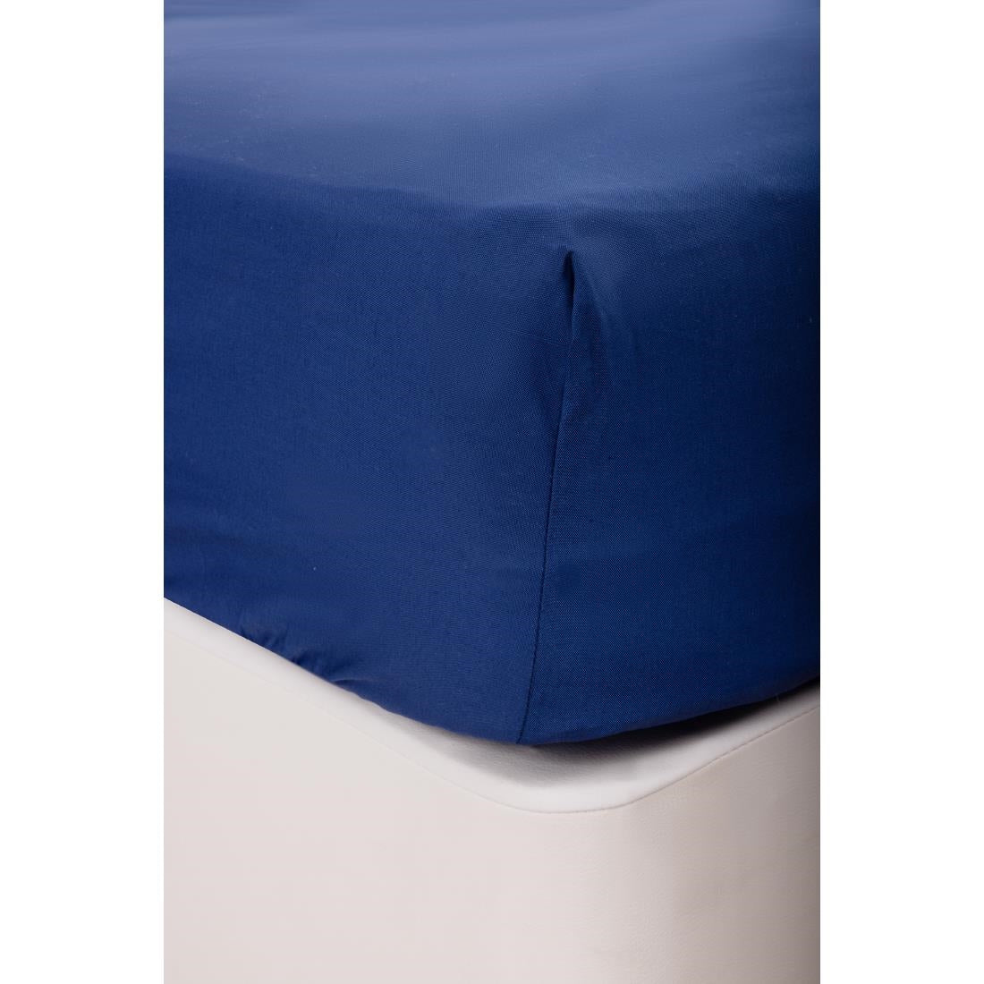 Mitre Essentials Temir Fitted Sheet Navy Single