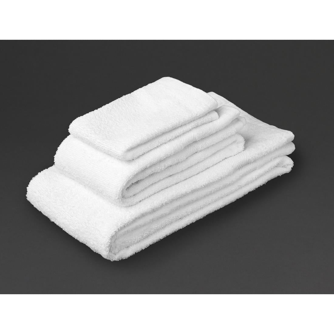 Mitre Essentials Carnival Face Cloth White (10 Pack)
