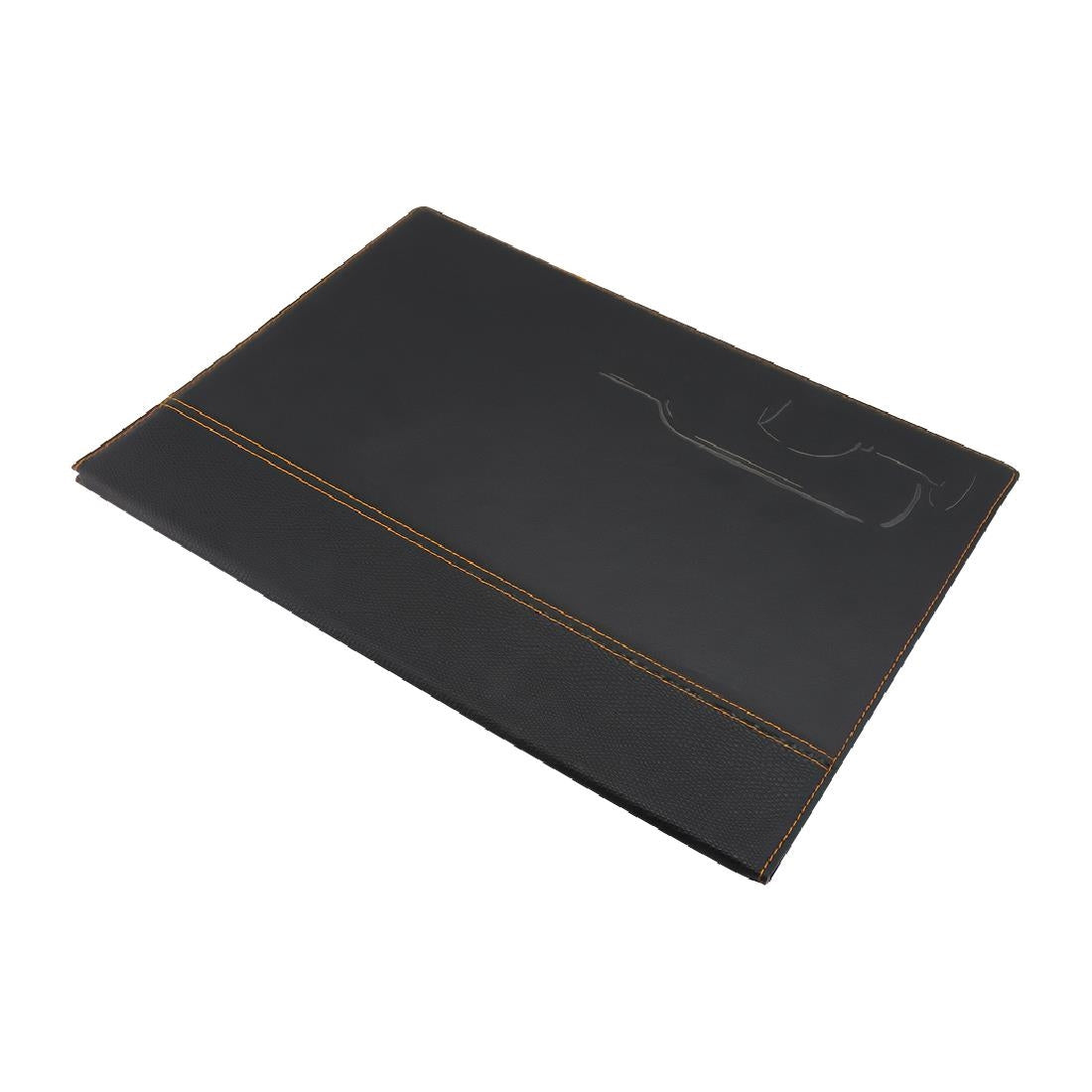 Securit Contemporary Wine List Cover Black A4