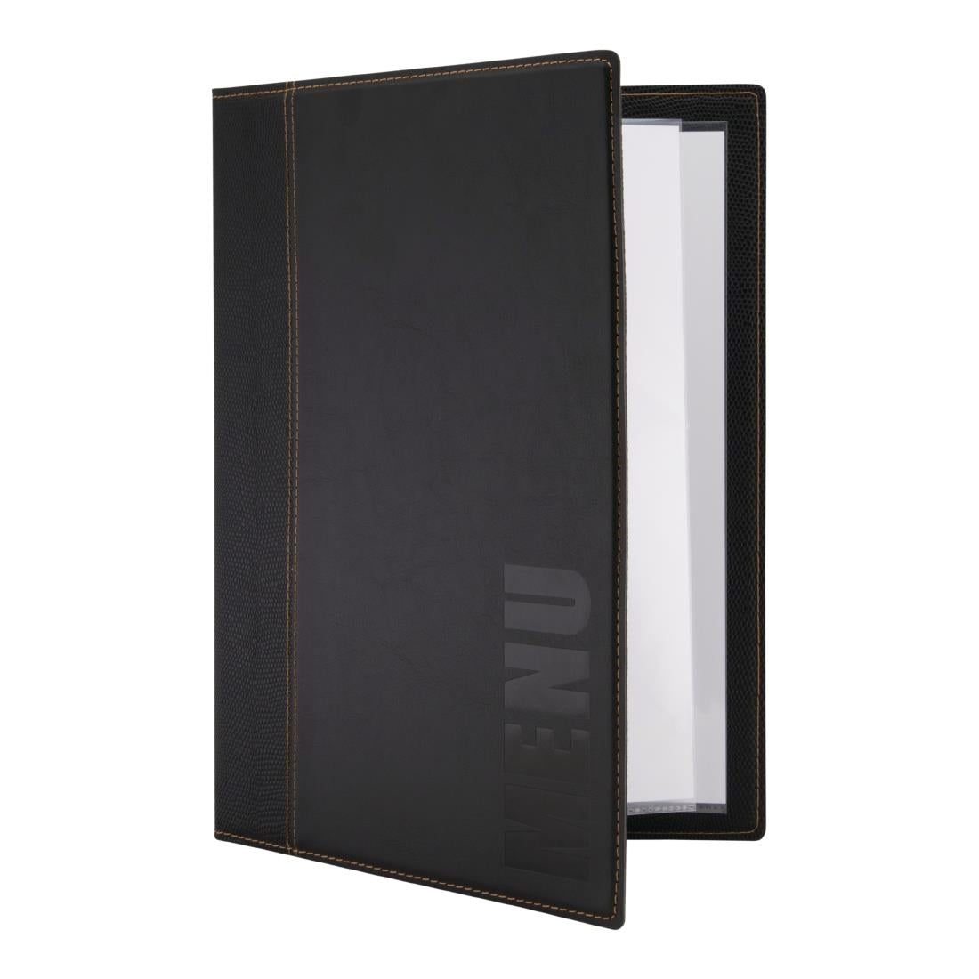 Securit Contemporary Menu Cover Black A4