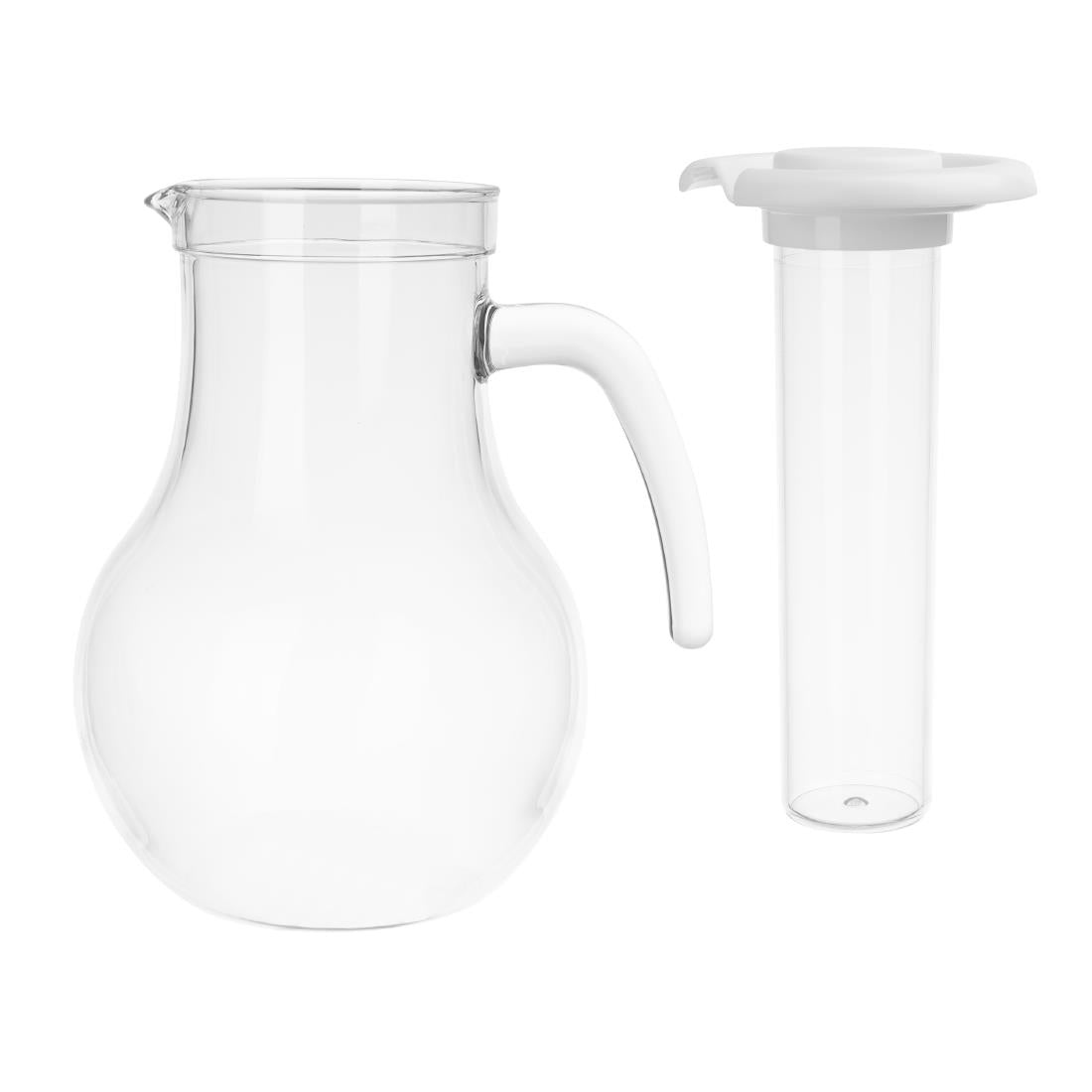 Olympia Kristallon Jug With Cooling Tube Polycarbonate Plain 1600ml