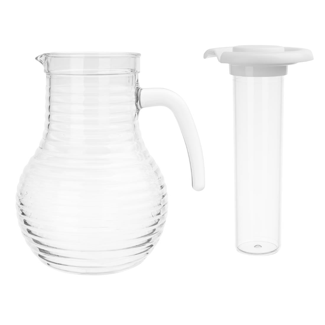 Olympia Kristallon Jug With Cooling Tube Polycarbonate Ridged 1600ml