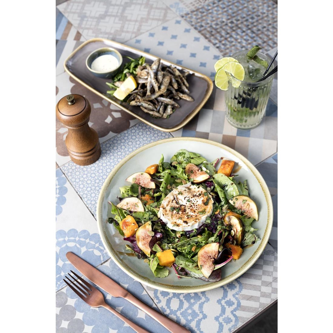 Olympia Kiln Round Coupe Plates Moss 230mm (6 Pack)