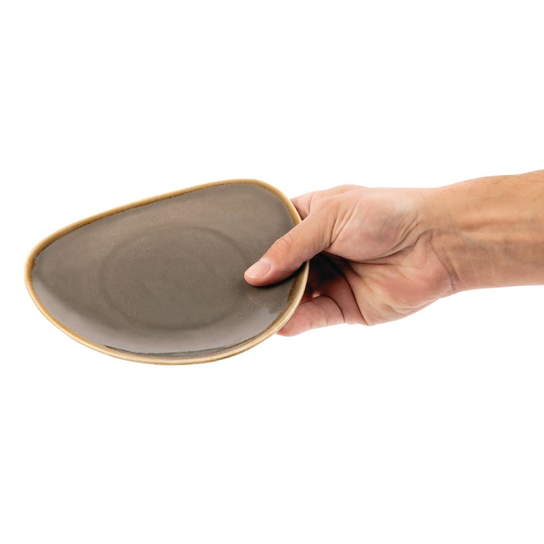 Olympia Kiln Triangular Side Plates Smoke 165mm (6 Pack)