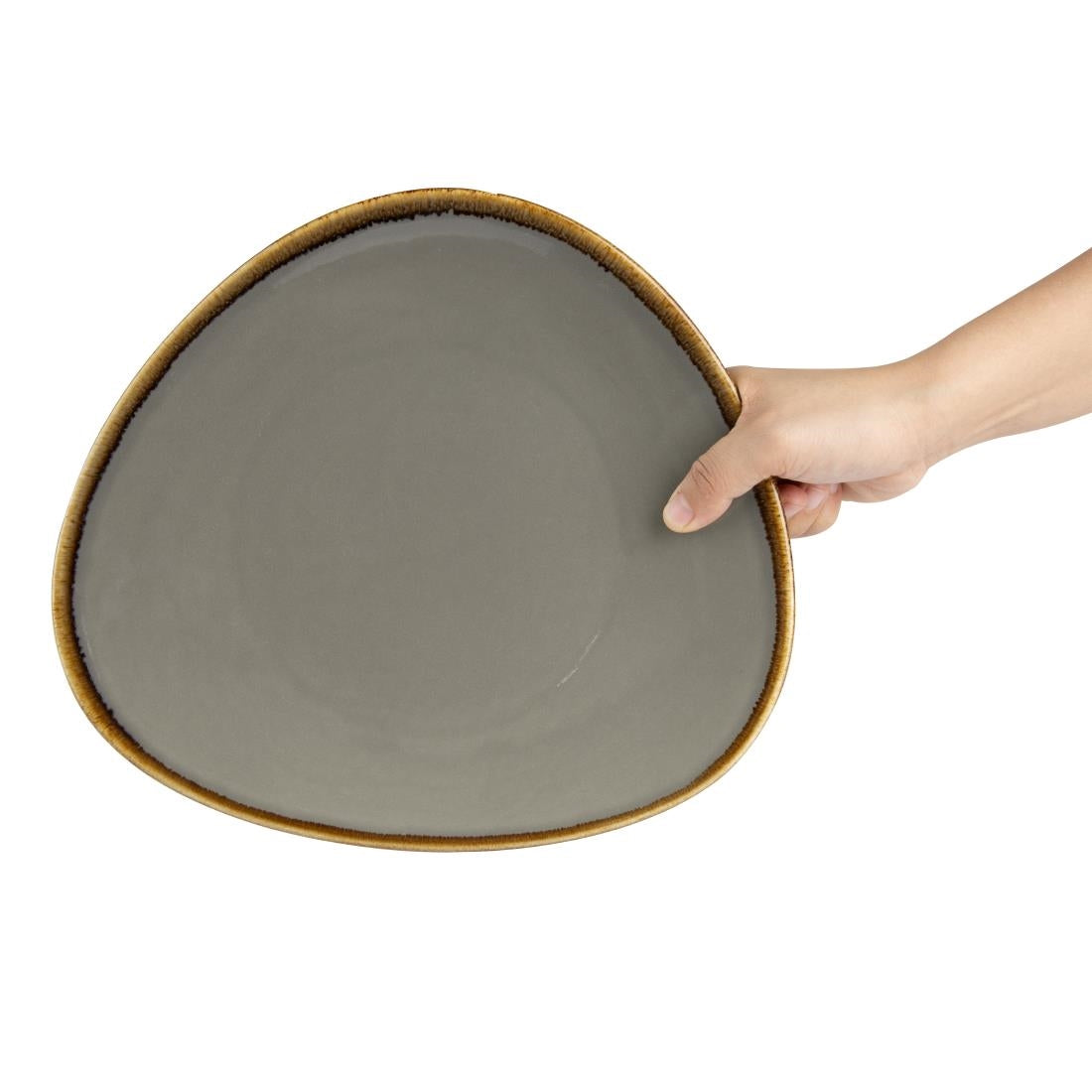 Olympia Kiln Triangular Plates Smoke 280mm (4 Pack)