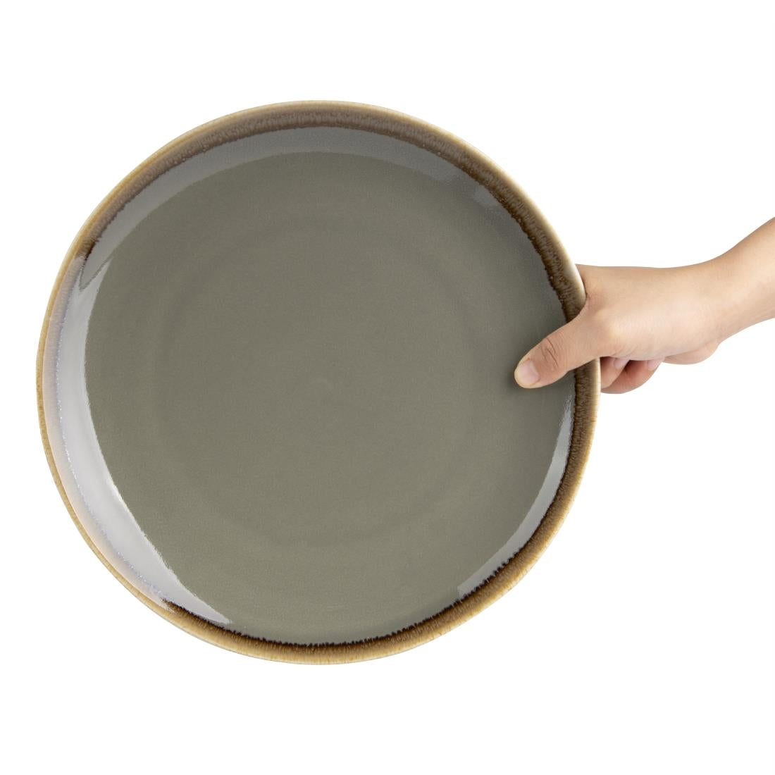 Olympia Kiln Coupe Plates Smoke 280mm (4 Pack)