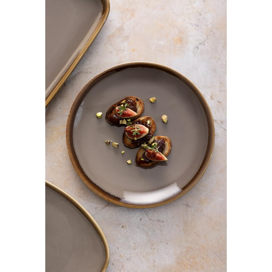 Olympia Kiln Round Coupe Plates Smoke 230mm (6 Pack)