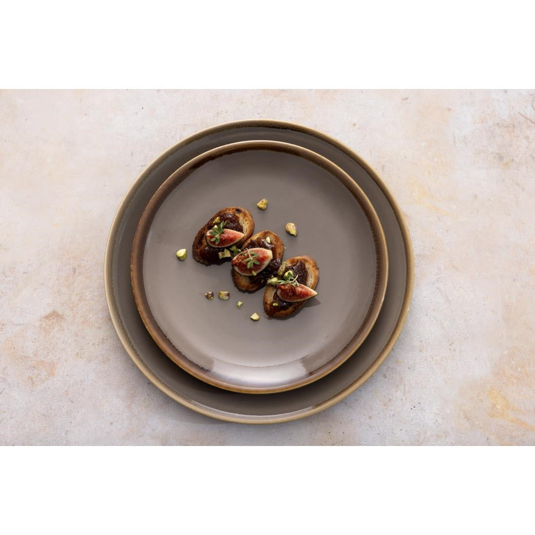 Olympia Kiln Round Coupe Plates Smoke 230mm (6 Pack)