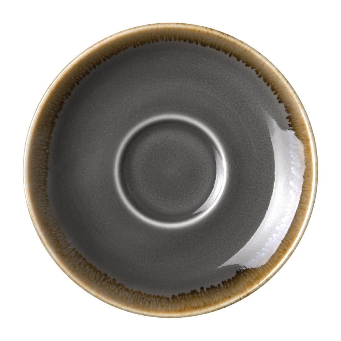 Olympia Kiln Espresso Saucers Smoke 115mm (6 Pack)