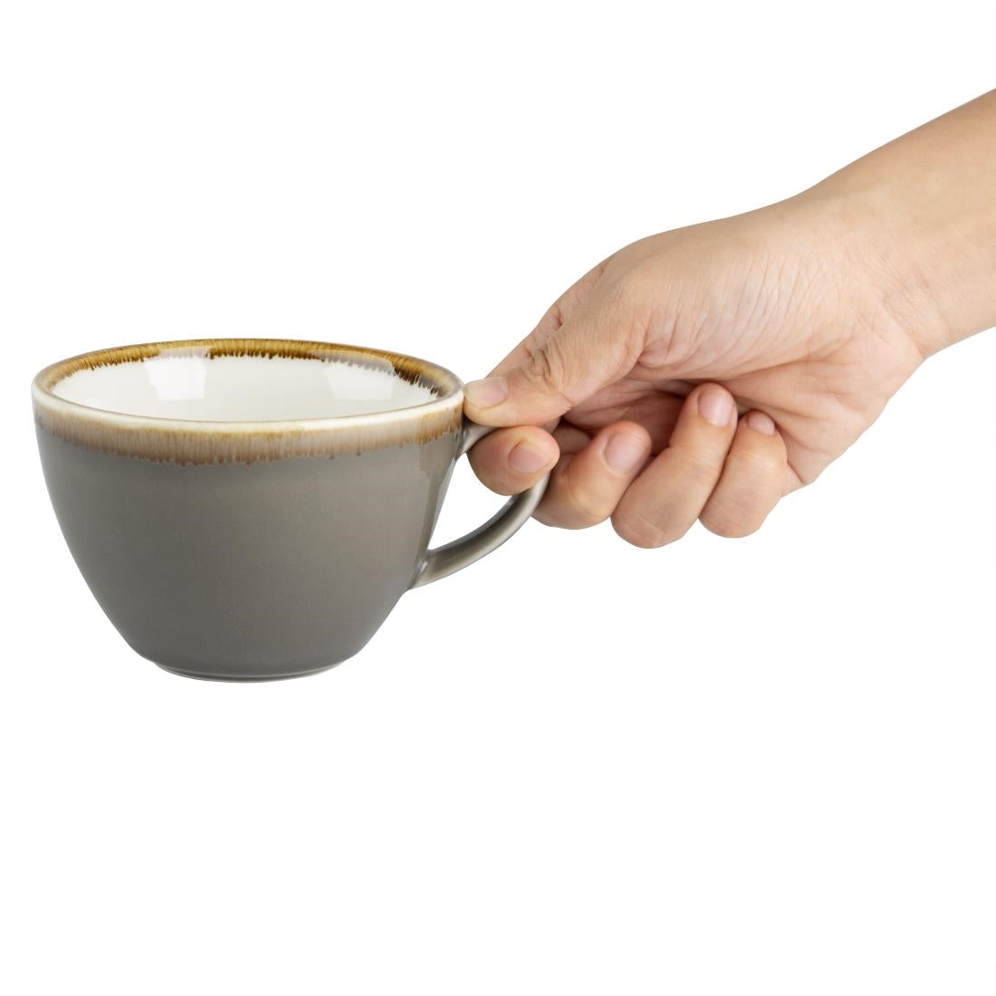 Olympia Kiln Cappuccino Cup Smoke - 340ml